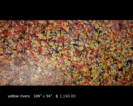 Mixed Media Painting titled yellow rivers